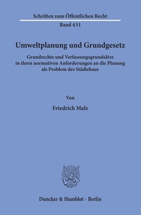 Abbildung von: Umweltplanung und Grundgesetz. - Duncker & Humblot