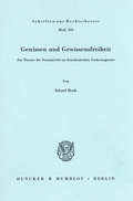Cover: Gewissen und Gewissensfreiheit. - Duncker & Humblot