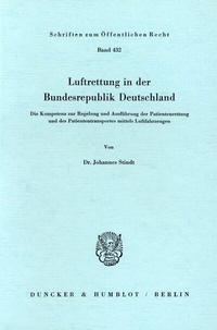 Abbildung von: Luftrettung in der Bundesrepublik Deutschland. - Duncker & Humblot