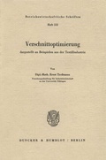 Cover: Verschnittoptimierung - Duncker & Humblot