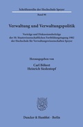 Cover: Verwaltung und Verwaltungspolitik. - Duncker & Humblot