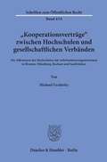 Bild: "Kooperationsverträge" zwischen Hochschulen und gesellschaftlichen Verbänden. - Duncker & Humblot