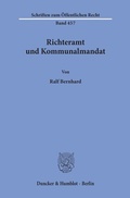 Bild: Richteramt und Kommunalmandat. - Duncker & Humblot