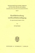 Cover: Konfliktforschung und Konfliktbew&auml;ltigung. - Duncker & Humblot