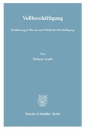 Cover: Vollbesch&auml;ftigung. - Duncker & Humblot