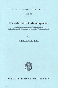Abbildung von: Der informale Verfassungsstaat. - Duncker & Humblot