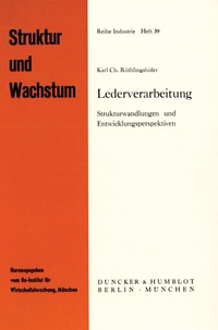 Enlarge image Cover: Lederverarbeitung. - Duncker & Humblot