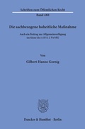Bild: Die sachbezogene hoheitliche Maßnahme. - Duncker & Humblot