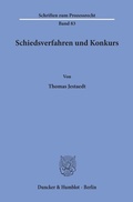 Abbildung von: Schiedsverfahren und Konkurs. - Duncker & Humblot