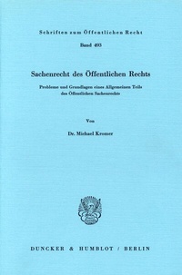 Abbildung von: Sachenrecht des Öffentlichen Rechts. - Duncker & Humblot