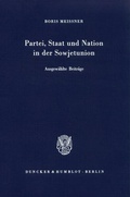 Cover: Partei, Staat und Nation in der Sowjetunion. - Duncker & Humblot
