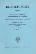 Cover: Vernunft und Erfahrung im Rechtsdenken der Gegenwart - Reason and Experience in Contemporary Legal Thought. - Duncker & Humblot