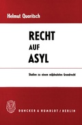 Cover: Recht auf Asyl. - Duncker & Humblot