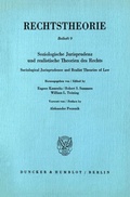 Cover: Soziologische Jurisprudenz und realistische Theorien des Rechts - Sociological Jurisprudence and Realist Theories of Law. - Duncker & Humblot