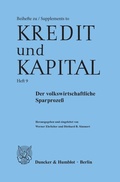 Cover: Der volkswirtschaftliche Sparproze&szlig;. - Duncker & Humblot