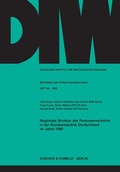 Cover: Regionale Struktur des Personenverkehrs in der Bundesrepublik Deutschland im Jahre 1980. - Duncker & Humblot