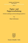 Cover: Papier- und Pappeverarbeitung. - Duncker & Humblot