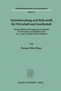 Cover: Systemforschung und Kybernetik f&uuml;r Wirtschaft und Gesellschaft. - Duncker & Humblot