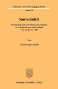 Cover: Souver&auml;nit&auml;t. - Duncker & Humblot