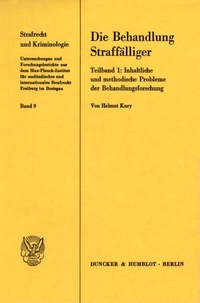 Enlarge image Cover: Die Behandlung Straffälliger. - Duncker & Humblot