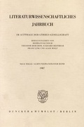 Cover: Literaturwissenschaftliches Jahrbuch. - Duncker & Humblot