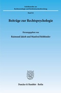 Cover: Beitr&auml;ge zur Rechtspsychologie. - Duncker & Humblot