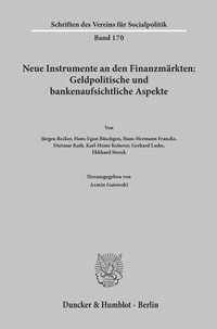 Enlarge image Cover: Neue Instrumente an den Finanzmärkten. - Duncker & Humblot