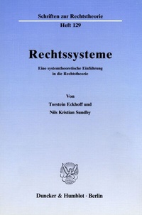 Enlarge image Cover: Rechtssysteme. - Duncker & Humblot