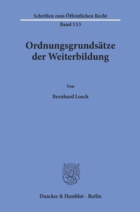 Abbildung von: Ordnungsgrundsätze der Weiterbildung. - Duncker & Humblot