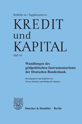 Cover: Wandlungen des geldpolitischen Instrumentariums der Deutschen Bundesbank. - Duncker & Humblot
