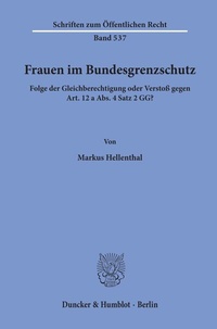 Abbildung von: Frauen im Bundesgrenzschutz. - Duncker & Humblot