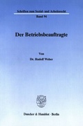 Cover: Der Betriebsbeauftragte. - Duncker & Humblot