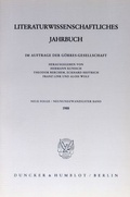 Cover: Literaturwissenschaftliches Jahrbuch. - Duncker & Humblot