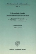 Cover: Kybernetische Aspekte moderner Kommunikationstechnik. - Duncker & Humblot