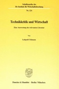 Cover: Technikkritik und Wirtschaft. - Duncker & Humblot