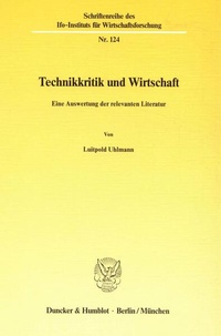 Enlarge image Cover: Technikkritik und Wirtschaft. - Duncker & Humblot