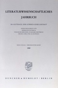 Cover: Literaturwissenschaftliches Jahrbuch. - Duncker & Humblot