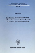 Cover: Durchsetzung internationaler Bestands- und Umweltschutzvorschriften auf Hoher See im Interesse der Staatengemeinschaft. - Duncker & Humblot