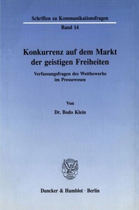 Abbildung von: Konkurrenz auf dem Markt der geistigen Freiheiten. - Duncker & Humblot