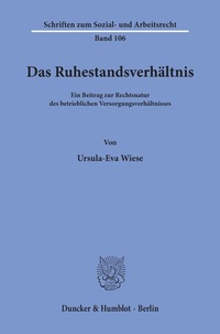 Abbildung von: Das Ruhestandsverhältnis. - Duncker & Humblot