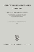 Cover: Literaturwissenschaftliches Jahrbuch. - Duncker & Humblot
