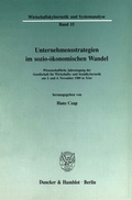 Cover: Unternehmensstrategien im sozio-&ouml;konomischen Wandel. - Duncker & Humblot