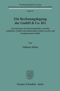 Abbildung von: Die Rechnungslegung der GmbH & Co. KG. - Duncker & Humblot