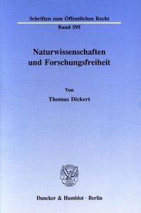 Abbildung von: Naturwissenschaften und Forschungsfreiheit. - Duncker & Humblot