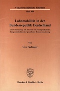 Cover: Lohnmobilit&auml;t in der Bundesrepublik Deutschland. - Duncker & Humblot
