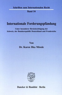 Abbildung von: Internationale Forderungspfändung. - Duncker & Humblot