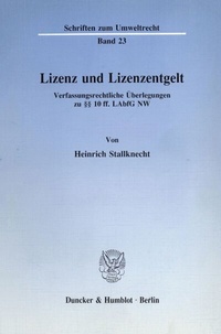 Abbildung von: Lizenz und Lizenzentgelt. - Duncker & Humblot