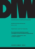 Cover: Die Au&szlig;enwirtschaftsf&ouml;rderung der wichtigsten Konkurrenzl&auml;nder Deutschlands. - Duncker & Humblot