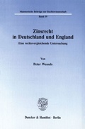 Bild: Zinsrecht in Deutschland und England. - Duncker & Humblot