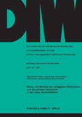 Cover: Niveau und Struktur der verf&uuml;gbaren Einkommen und des privaten Verbrauchs in den neuen Bundesl&auml;ndern. - Duncker & Humblot